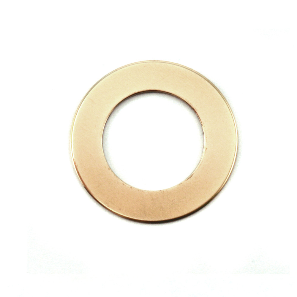 Metal Stamping Blanks Brass Washer, 22m (.87") with 12.7mm (.51) ID, 24g